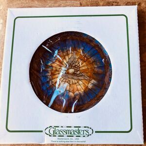 Glassmasters Holy Spirit Roundel Suncatcher Stained Glass HM3132 Tiffany 6.5"
